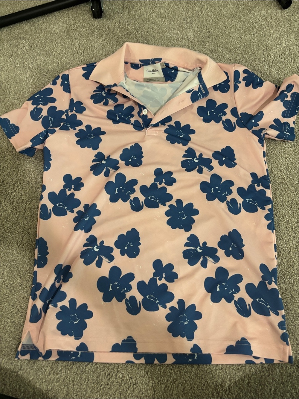Goodfellow & Co Pink Polo with Blue Floral Print - Kids
